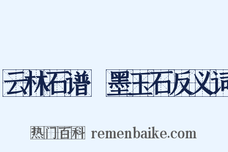 云林石谱·墨玉石反义词是什么意思的图片
